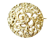 Vintage Norwegian Ivar T Holth Sterling Silver Ornate Brooch 11 grams