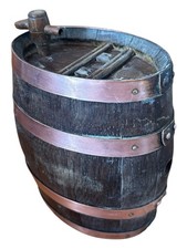 Rare Small Antique Whisky Barrel Oak Copper Bound C1910
