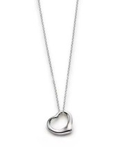 Women's Ladies Simple Silver Heart Love Pendant Necklace Stocking Filler UK