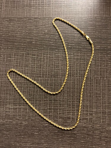 14k gold stamped rope chain - stamped, 24