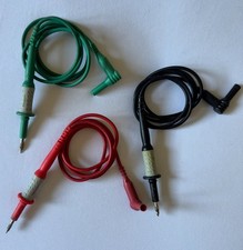 Megger 1 x Red, 1 x Black And x Green Test Leads.