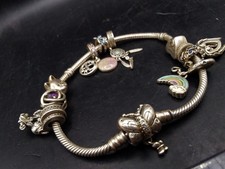 925 Silver ALE Pandora Charm Bracelet With Mainly Pandora Charms Approx 47g