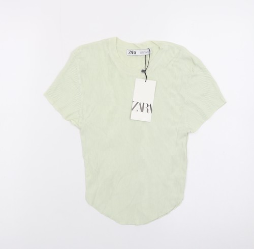 Zara women green short sleeve - zara,