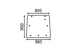 Sparex rear window glass for