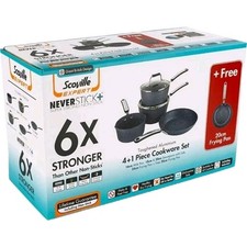 Scoville NeverStick+ 4+1 Piece Cookware Set Non-stick All Cookers + Induction 