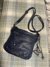 Mantaray Navy Blue Crossbody Bag Butterfly Charm