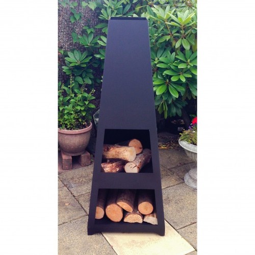 Outdoor chimenea log - chimenea, burner