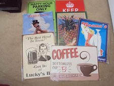 7 X LARGE TIN ADVERTISING