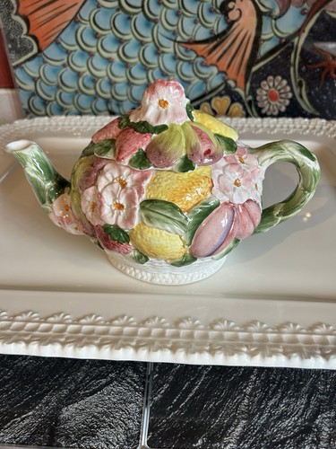Vintage italian majolica fruit - majolica,