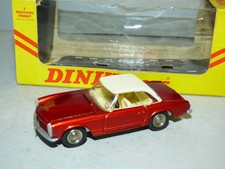 French Dinky Toys 516 Mercedes Benz 230 SL metallic red with white roof