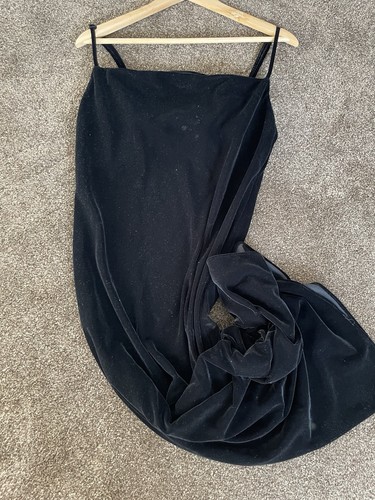 Zara black velvet midi - velvet, dress