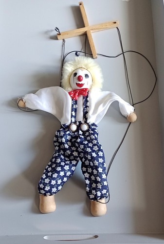 Vintage marionette clown - vintage,