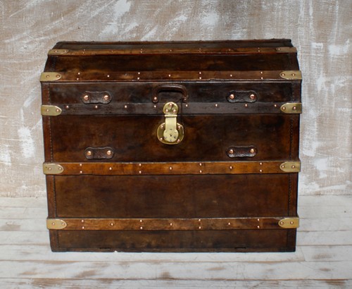 Antique dome topped - dome, leather
