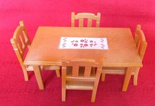 Sylvanian Families Dining Table & Four Chairs Furniture