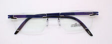 Silhouette 5459/40 6052 Mens rimless Titanium frame,  Matt Black, Dark SPX side