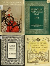 135 Old Rare Books on Needlework Sewing Crocheting Patterns Design Kit on DVD