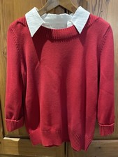 M & S Jumper With Mock Collar, Collated Shirt Jumper