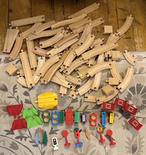 Wooden train track bundle - track, ikea