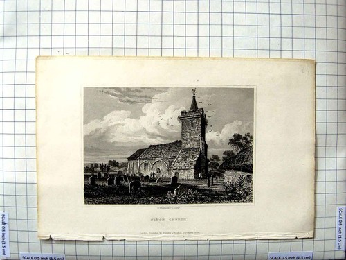 Original old antique print - original,