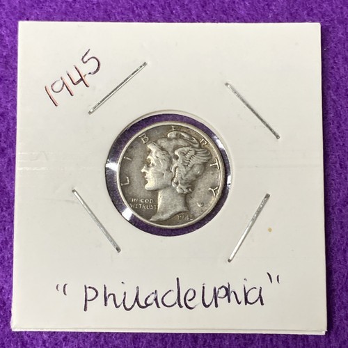 1945 mercury dime - mercury, silver