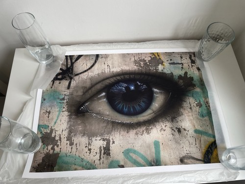 Dog sighs signed print - my,