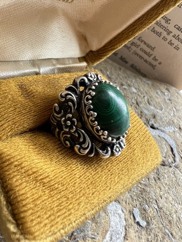 Vintage 835 silver malachite - vintage,