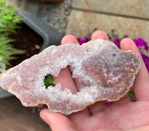 Pink amethyst crystal druzy - amethyst,