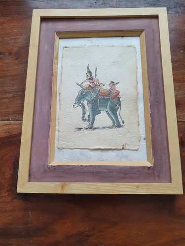 Indian elephant hunting scene - indian,
