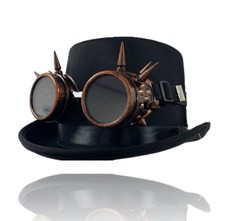 Steampunk Black Top Hat with