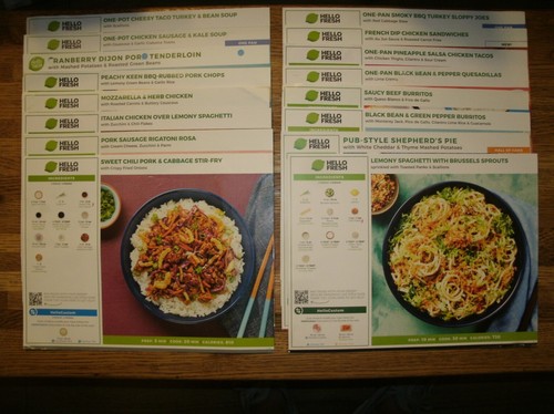 Hello fresh recipe cards lot - hello,