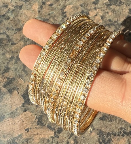 17pcs gold bracelets - 17pcs,