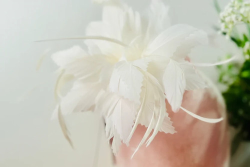 Women flower feather hair hat - women,