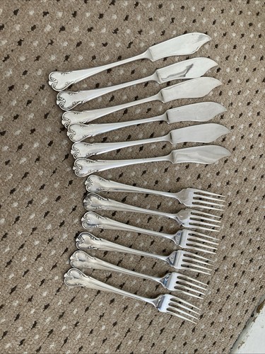 Set silver plate fish - set,