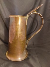 Copper Lidded Jug Pitcher 10"