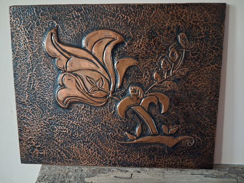 Vintage copper picture - vintage,