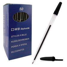 Box of 50 Stylostik Black Pens