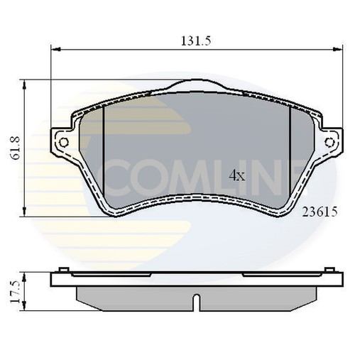 Brake pads set for land - pads,