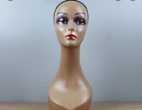 Mannequin head with wig holder - with,