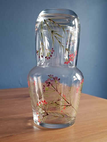 Hand painted floral - painted, glass
