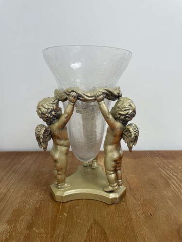 Vintage cherub base crackle - vintage,