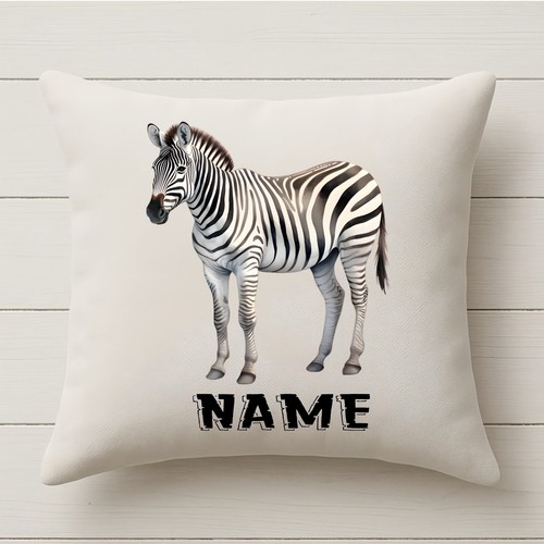 Personalised zebra cushion - personalised,