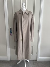 Aquascutum Vintage Women’s Beige Long Cotton Trench Coat,Size 42R
