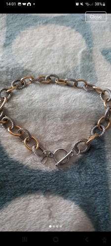 Vintage chunky bar necklace - chunky, t