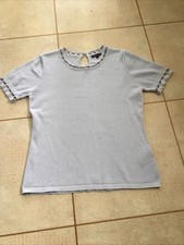 LEO & UGO (LEO GUY)  PALE BLUE & SILVER SHORT SLEEVE JUMPER - SIZE 4 (16)