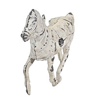Ventage Diecast Iron Appaloosa Horse Toy Figurine White Antique Model