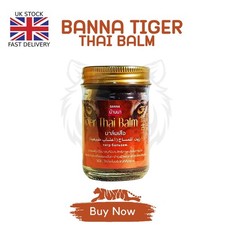 Banna Tiger Thai Balm | Treat Sprains - Muscle - Relaxation (50 g) Natural 