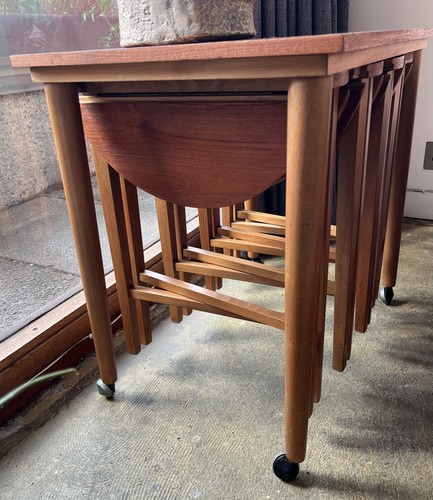Danish teak nest tables - teak,