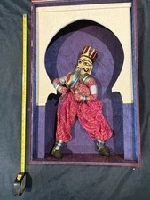 Indian Rajasthani Doll Carved Wooden Head In Decorative Presentation Box India