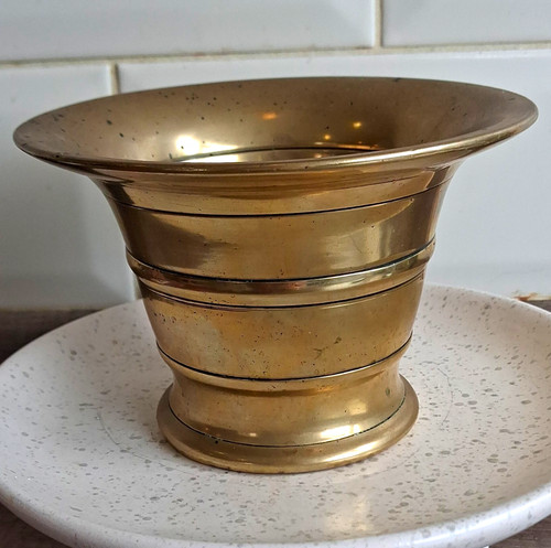 Antique brass mortar - brass, 3.1/2