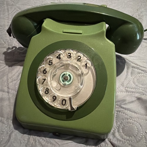 Vintage green rotary phone - vintage,